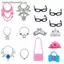 MỚI Ngẫu Nhiên 35 Cái / bộ Phụ Kiện Búp Bê Cho 30cm 1 / 6 Búp Bê Giày Đầm Kính Nelace SKY