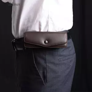 DELMER Thắt Lưng Hộp Kính Da PU Hộp Bảo Quản Kính Đọc Sách Của Cha Hộp Đựng Kính Mắt Bảo Vệ Hộp Đựng Nữ Di Động Nam Kính Mắt Túi Hộp Đựng Kính Mắt