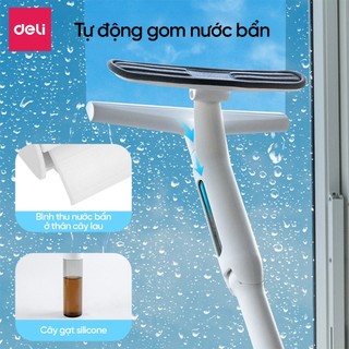 Cây Lau Kính Thông Minh Deli 2 Trong 1 - Gạt Nước Thu Nước Bẩn, Có Thể Tháo Rời, Cán Nhôm Độ Dài Linh Hoạt