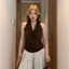 Size Lớn Béo MM Hot Girl Mùa Hè Retro Cổ Xoay Dây Bao Bụng Ôm Hơn Nhìn Bên Ngoài Dây Camisole Nữ