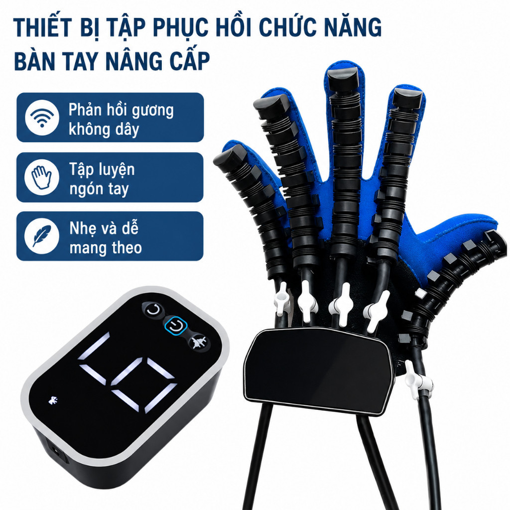 Găng tay robot hỗ trợ tập phục hồi chức năng bàn tay, ngón tay cho người tai biến và tay yếu