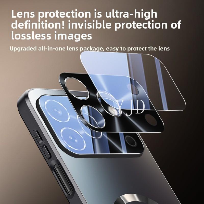 Ốp Lưng Cho Honor 600 Pro Mẫu Mới Matte Back Panel Bảo Vệ Ống Kính Từ Tính Hút Chống Rơi Vỏ Điện Thoại