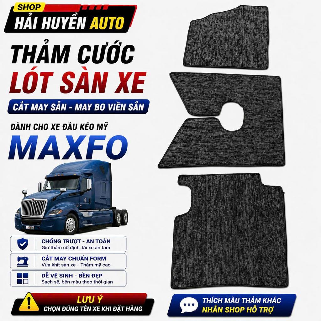 [Đầu kéo Mỹ Maxfo] Thảm cước xe Đầu kéo Mỹ Maxfo đủ 3 tấm cắt may chuẩn form xe chống trơn chống trượt chống thấm nước