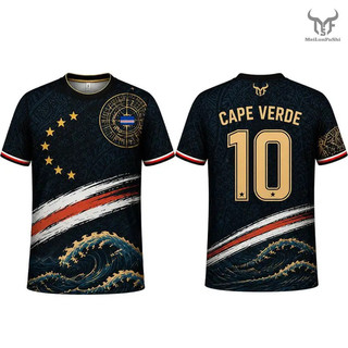 Cape Verde Cờ In Jersey Nam Mới Nhanh Khô Thoáng Khí Bóng Đá Huấn Luyện Đồng Phục Nam Nữ Dạo Phố