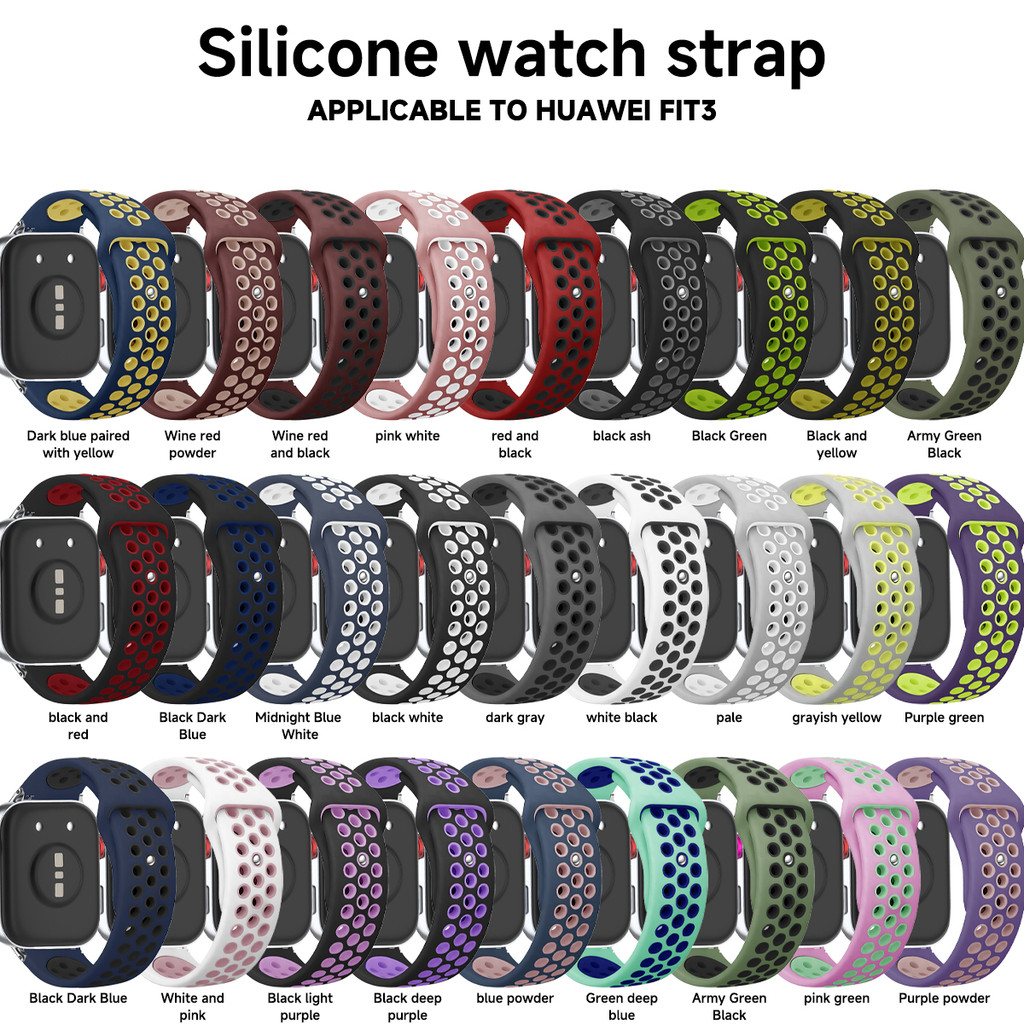 Dây đeo thể thao silicon cho Huawei Watch Fit 5 / Fit 5 Pro / 4 Pro / 4 / 3 vòng đeo tay phụ kiện dây đeo đồng hồ
