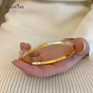AqToCna Vòng tay tre ngọc trai cao cấp phong cách Nhật Bản cho nữ, mùa hè, vàng retro, thiết kế độc đáo, quà tặng bạn gái