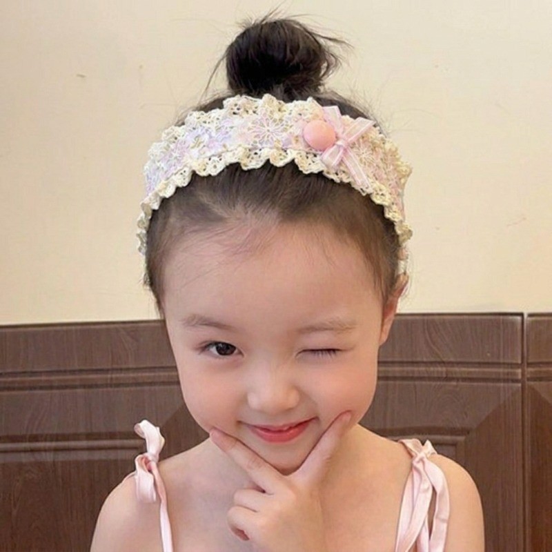 Set 2 Băng Đô Miếng Dán Tóc Velcro Magic Dán Hoa Dễ Thương Thời Trang Hàn Quốc - Phụ Kiện Tóc