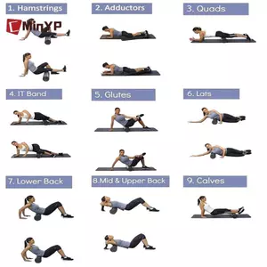 CMinYP 3 Kích Cỡ Bla Yoga Con Lăn Xốp 30 / 45 / 60 CM Thiết Bị Tập Thể Dục Massage Con Lăn Vinh Quang