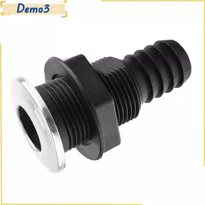 Phụ kiện đầu nối ống, Đầu nối ống xuyên ống màu đen 20 mm, Lắp ống nước bơm nhựa chất lượng cao cho thuyền thoát nước du thuyền