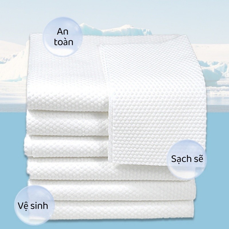Bộ khăn tắm dùng một lần,Combo 4 khăn,60x120cm,no chất tẩy trắng huỳnh quang,Đi du lịch, ở khách sạn – nhất định phải có