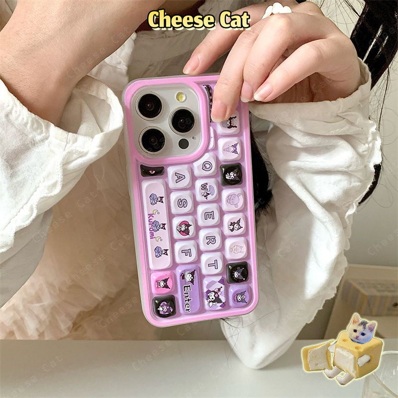 Kitty/Kurom/JellyyCat ốp điện thoại hoạt hình có họa tiết nổi tiếng cho iPhone 11 14 13 15 12 16 17 Pro Max
