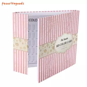FAVORITEGOODS Nail Polish Gel Color Card, Sọc Họa Tiết Thẻ Màu Hiển Thị Sách Hiển Thị Màu Móng Tay, Sách Trưng Bày Cao Cấp 120 Màu Móng Tay Nghệ Thuật Hiển Thị Đầu Bảng Hiển Thị