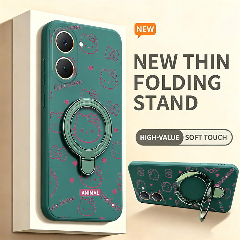 Ốp Lưng Cho redmi A7 Pro 4g POCO C85X X8 Pro max 5g Vỏ Điện Thoại Vỏ Mềm Silicon Chống Sốc Thiết Kế Mới Thẩm Mỹ Có Giá Đỡ Mèo Hồng Dễ Thương Cho Bé Gái Trong Suốt YTFUZJ1