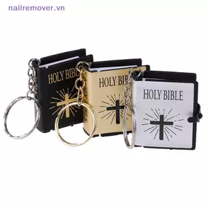 Mini Tiếng Anh Thánh Kinh Móc Khóa Tôn Giáo Kitô Giáo Chúa Giêsu Chữ Thập Vòng Chìa Khóa MỚI