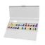 GETVOW 24 Lưới Hộp Sắc Tố, Hộp Gấp Tranh Bảng Màu Nhẹ, Tách Màu Trắng Nhựa Gouache Màu Acrylic Món Ăn Gouache Sáng Tạo Hàng Ngày