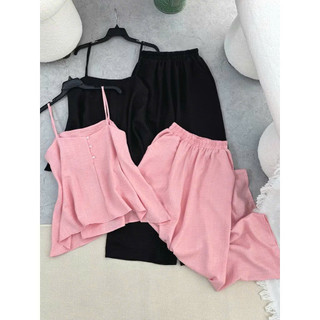 Set Bộ ĐŨI 2 DÂY MỚI Kèm Quần SUÔNG DÀI Mát Nhẹ Thoải Mái DỄ MẶC Cực XỊN K&B FASHION