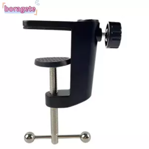 Kẹp BORAGETE, Chân đế micro kim loại hình chữ C, Kẹp gắn bàn hình chữ C đa năng Màu đen, Trắng để bàn Mic đứng để bàn