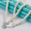 URMYLADY Bạc 925 Tự Nhiên Ngọc Trai Nước Ngọt Vòng Cổ Cho Nữ Tiệc Cưới Thời Trang Quyến Rũ Trang Sức