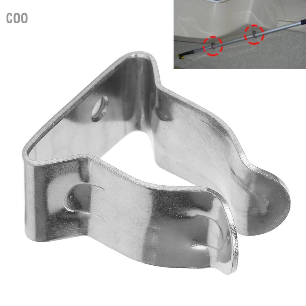 coo Aramox Marine Hook Spring Kẹp Thép không gỉ Kẹp Giá đỡ Giá đỡ Kẹp Bạc có thể điều chỉnh cho Phụ kiện Thuyền Du thuyền Ca nô (2938S)