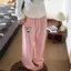HelloKitty Cô gái dễ thương Dày nhung Đức Quần Pyjama thông thường dành cho nữ Thu Đông Phong cách mới Đi bộ Quần cong Quần dài mặc ngoài