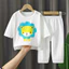 2026 Trẻ Em Mùa Hè Điều Hòa Quần Áo Ba Phần Tư Tay Loungewear Bé Trai Bé Gái Bé Mỏng Thoáng Khí Bộ Đồ Ngủ