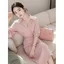 Phim truyền hình Hàn Quốc Người phụ nữ mặc áo sơ mi màu hồng chuyên nghiệp Bộ đồ hai mảnh nữ