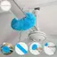 Quạt trần bằng sợi nhỏ Hodou Kéo dài lên đến 80cm Bàn chải lau bụi có tay cầm dài có thể tái sử dụng để làm sạch dễ dàng tại nhà VN