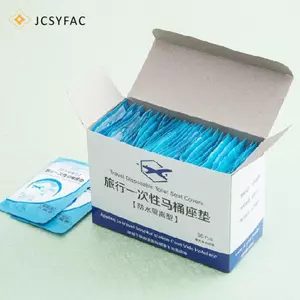 JCSYFAC 50 Chiếc Dùng Một Lần Du Lịch An Toàn PE Nhựa Vệ Sinh Ghế Thảm Đệm Thảm Mới