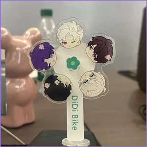 SQ11 LOVE AND DEEPSPACE Tấm Đứng Acrylic Ký Hiệu Xoay Cối Xay Gió Nhỏ Để Bàn Trang Trí