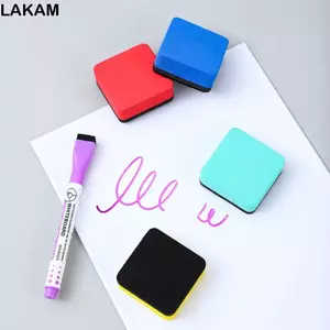 Tẩy khô bảng trắng LAKAM, Tẩy bảng trắng vuông nhiều màu, Bảng đen hoạt hình Khăn lau văn phòng trường học