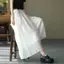 Mùa hè Retro Thanh lịch hai lớp Vải lanh lụa Culottes Nữ Thắt lưng thun Quần ống rộng dáng rộng cỡ lớn Cl