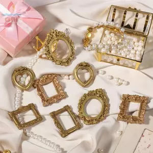 GILLL Mini Khung Ảnh, DIY Gold DIY Shadow Box Frame, Nhựa Sáng Tạo Khung Hiển Thị Bộ Nhớ Quà Tặng