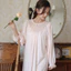Phụ Nữ Mềm Mại Dài Tay Lưới Cotton Váy Bộ Đồ Ngủ Vintage Váy Ngủ Nữ Váy Ngủ Đồ Ngủ