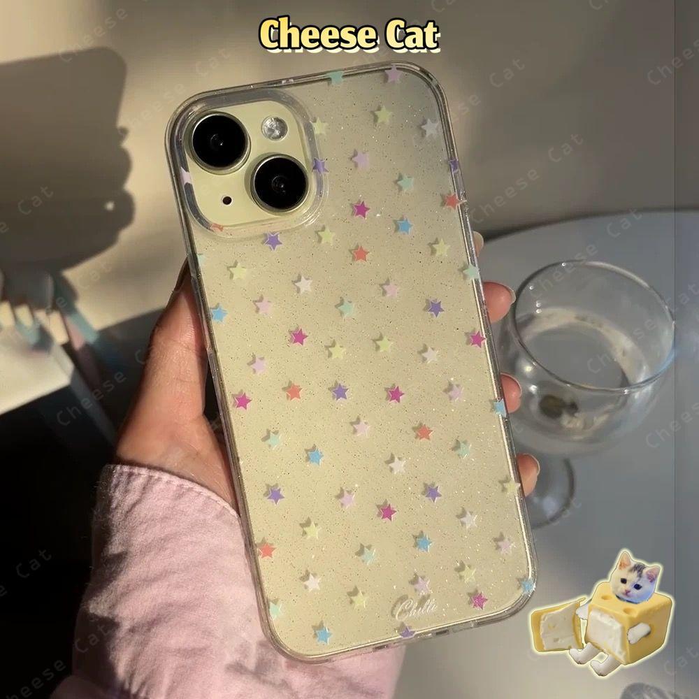 Ốp điện thoại ngôi sao nhiều màu sắc lấp lánh cho iPhone 15 14 13 12 11 16 17 Pro Max 17 Air Xs XR 7Plus