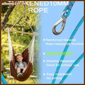 AIHOM 60cm Xoay Dây Treo Thép Không Gỉ Móc Vòng Võng Dây Treo Cho Vườn Cây Sân Vườn Công Cụ Thư Giãn An Toàn,
