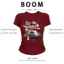 BOOM Áo Baby Tee Nữ Cotton Ôm Body-Áo Thun Ngắn Tay Y2K In Hình PhongCách Mùa Hè, Cổ Tròn Hàng Đầucách hàn quốc phong185