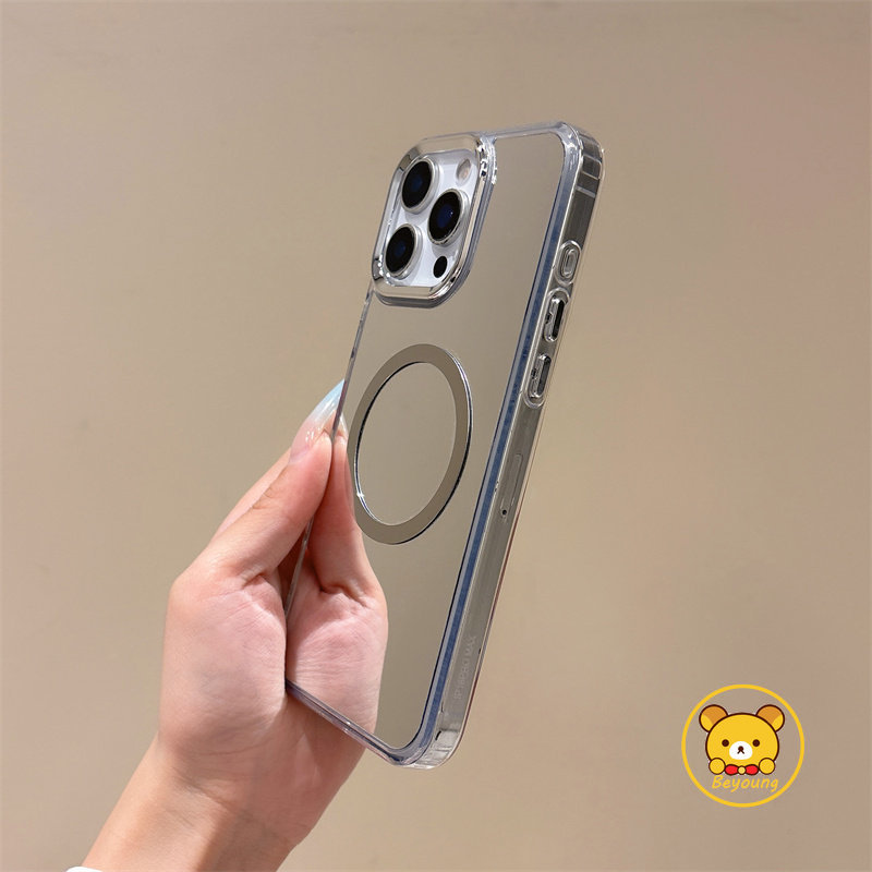 Ốp Điện Thoại Gương Từ Tính Kim Loại Cho Realme C35 C33 C30 C25S C25Y C21Y C20A C17 C15 C12 C11 C1 Vỏ Sạc Không Dây