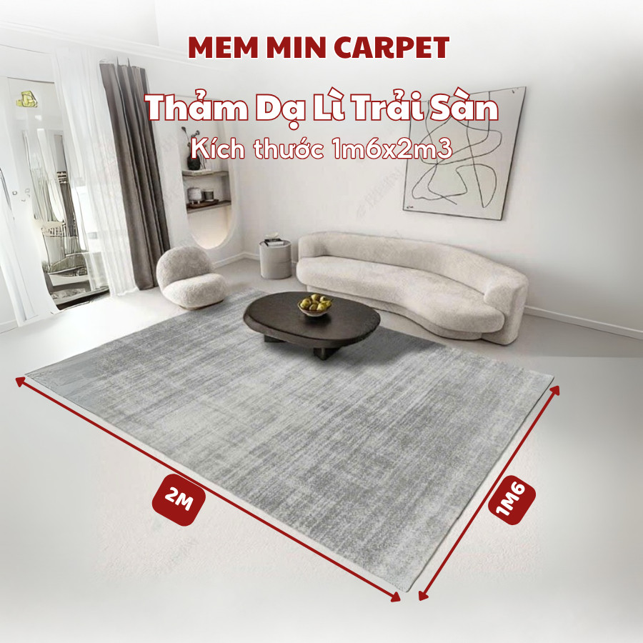 Thảm Dạ Lì Thảm Trải Phòng Khách, Thảm Chụp Hình Decor, kích thước 1m6x2m3, 2mx3m Họa Tiết Bắt Mắt-MemminCarpet (THB18))