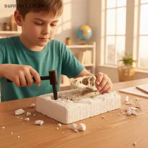 Bộ đào hóa thạch khủng long SRVN dành cho trẻ em Bộ xương 3D Đồ chơi khoa học khai quật Quà tặng học tập Bộ lớp học gia đình tương tác vui nhộn.