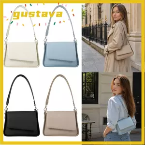 Túi đeo vai GUSTAVA, Túi Messenger dung tích lớn cổ điển, Ví điện thoại di động bằng da PU Hình vuông Túi đeo chéo xu hướng đường phố