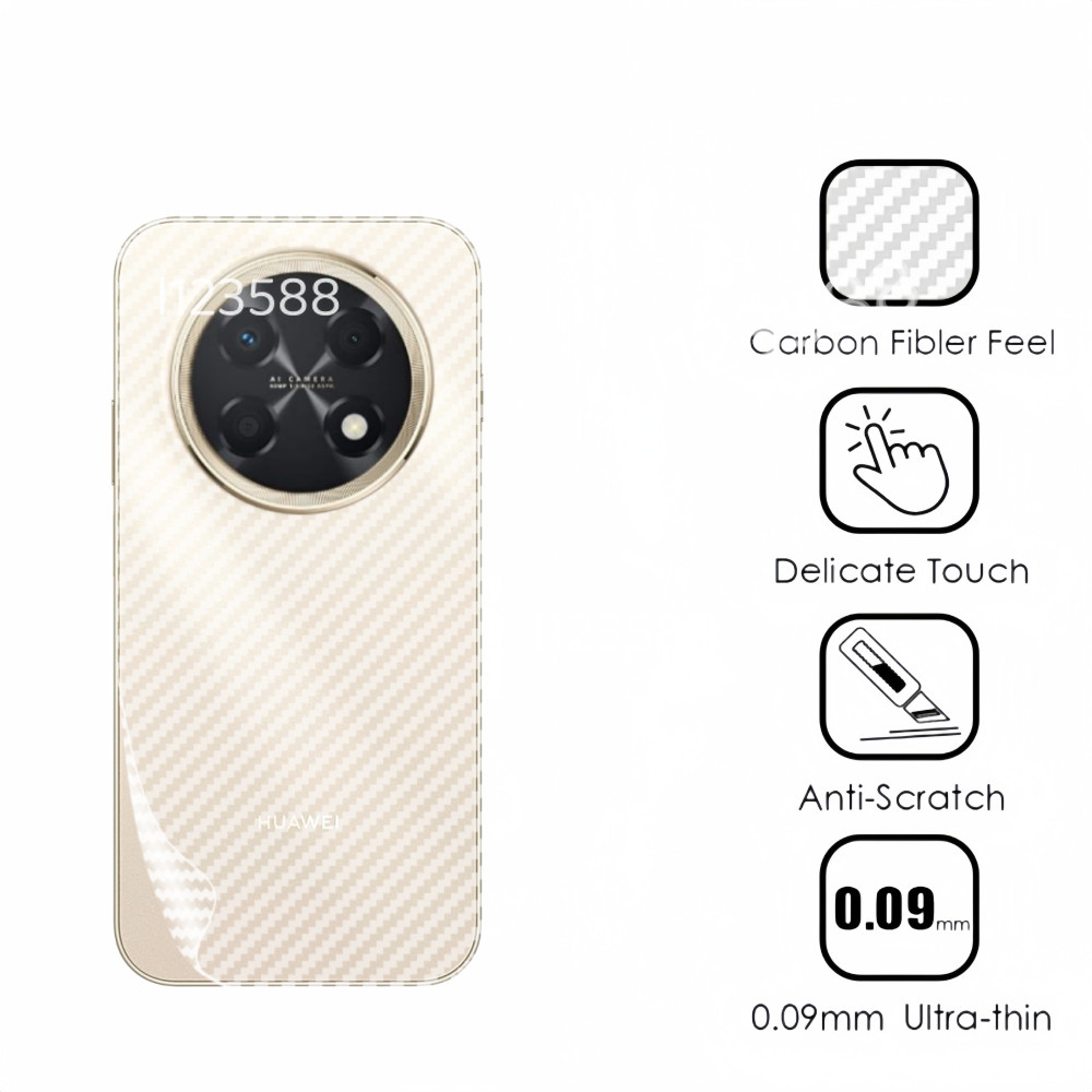 Dành Cho Huawei Nova 15 Max 4G 2026 Mặt Sau Bảo Vệ Mềm Cho Huawei Nova 15Max nova15Max 4G Sợi Carbon Mờ Mặt Sau Phim Trong Suốt Scratcher