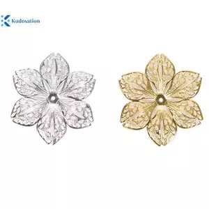 Kudosation 50 Cái / bộ Filigree Hoa Thủ Công Quyến Rũ Kết Nối DIY Mặt Dây Chuyền Trang Sức Phát Hiện Đẹp