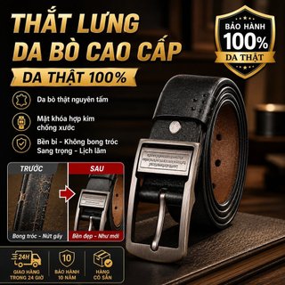 🔥【Da thật 100%】 Thắt lưng nam | Thắt lưng da bò cao cấp | Thắt lưng công sở | Thắt lưng nam da thật | Phụ kiện nam