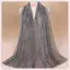 JRP 1 Khăn Lấp Lánh Nữ Hồi Giáo Shimmer Hijab Nhăn Sáng Bóng Khăn Choàng Hồi Giáo Khăn Trùm Đầu Mỏng Trong Suốt Phụ Kiện Dự Tiệc JRP