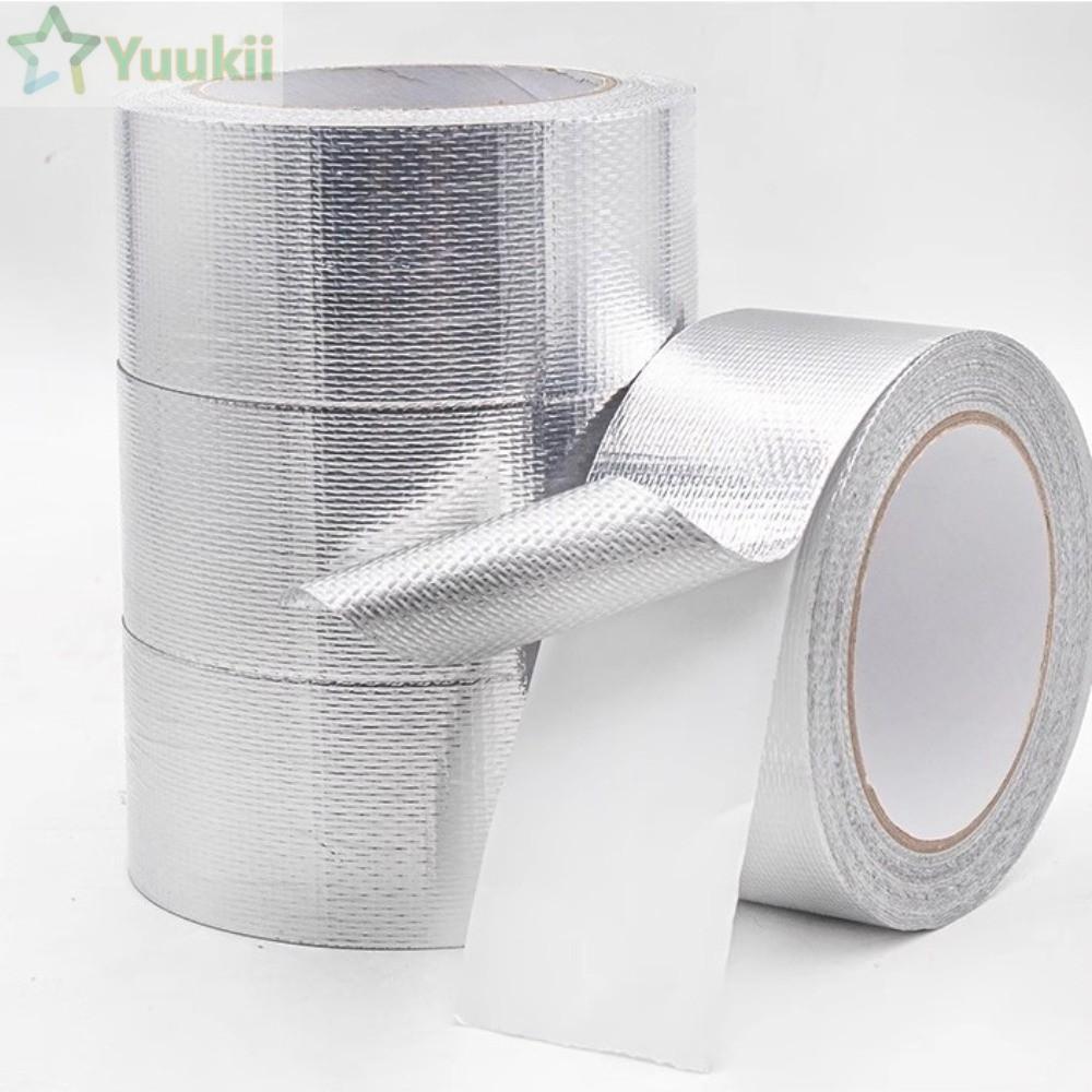 Băng keo nhôm sợi thủy tinh YUUKII, Băng gói ống điều hòa chống nắng 5 / 10 mét, Dụng cụ sửa chữa đường ống chống nước cách nhiệt cho ống điều hòa không khí