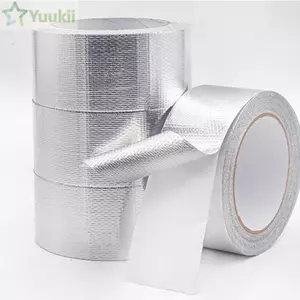 Băng keo nhôm sợi thủy tinh YUUKII, Băng gói ống điều hòa chống nắng 5 / 10 mét, Dụng cụ sửa chữa đường ống chống nước cách nhiệt cho ống điều hòa không khí