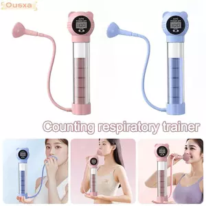 Quả tạ thở OUSXA, Máy tập thở màng đếm, Khả năng kháng cự có thể điều chỉnh Dụng cụ giãn nở thở bụng Thiết bị săn chắc da mặt để tập luyện phổi