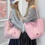 Phiên bản Hàn Quốc Thêu Puppy Canvas Tote Túi xách nữ dung tích lớn Túi xách hai mặt thông thường
