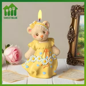 SWEET 3D Gấu Dễ Thương Nhựa Khuôn Nến Làm Xà Phòng Silicon Fondant Chocolate Kẹo Khuôn Trang Trí Bánh DIY Nghệ Thuật Thủ Công Quà Tặng Khuôn n