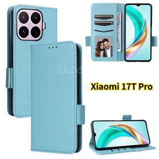 Vỏ giáp chống sốc cho Xiaomi 17T Pro 17TPro 4G 5G 2026 Vỏ điện thoại bằng da lật Giá đỡ từ tính cho Xiaomi17TPro Xiaomi17T Ốp lưng